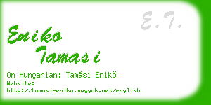 eniko tamasi business card